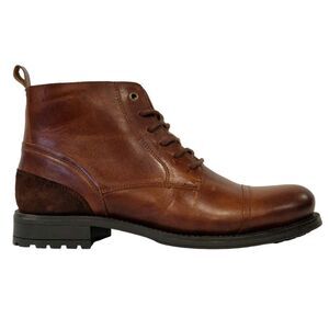 Firetrap Mens Focus Leather Block Heel Boots / Tan